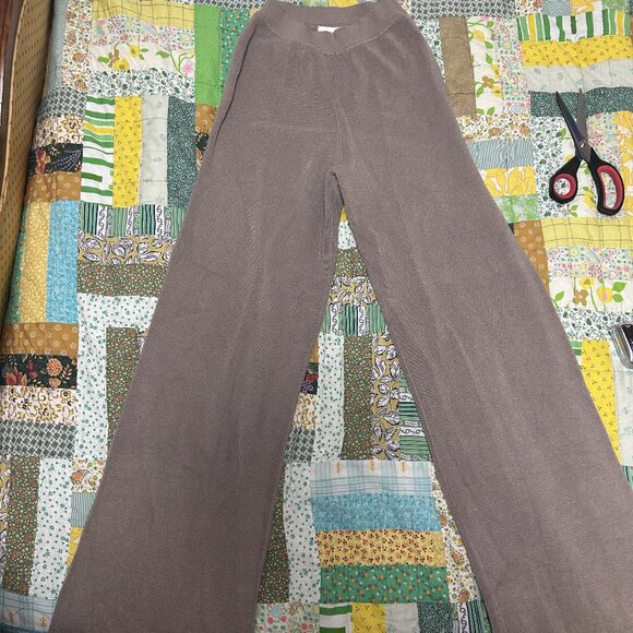 Live the Process Alba Wide Leg Camel Lounge Pants - Picture 1 of 7